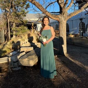 Birdy Grey Benny Dress in Sea Glass Crepe